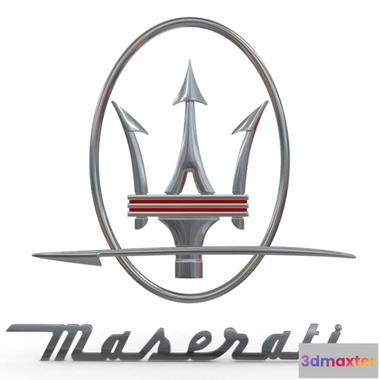 1534608 - PBR Game 3D Models - Maserati Logo 3D Max