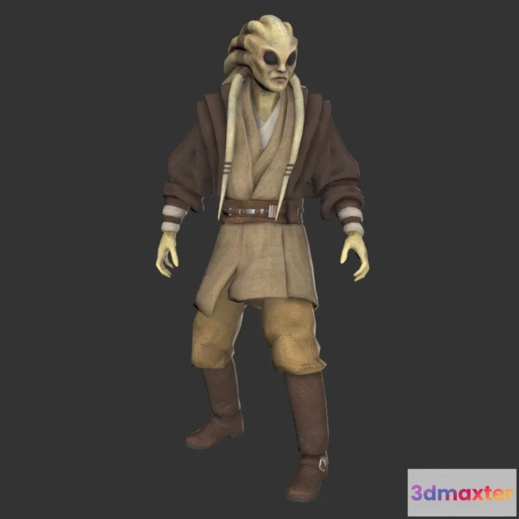 1534616 - PBR Game 3D Models - Master Kit Fisto 3D Max