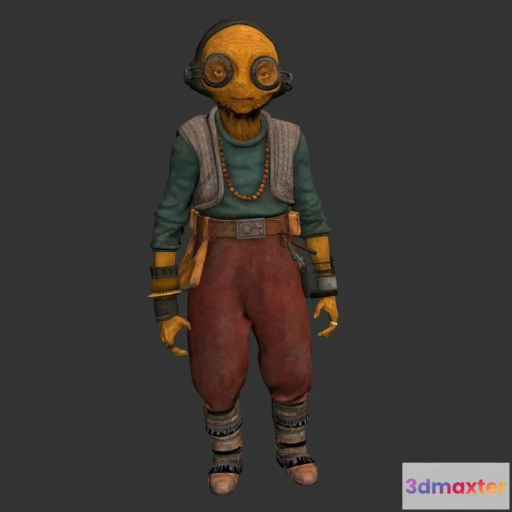 1534624 - PBR Game 3D Models - Maz Kanata 3D Max