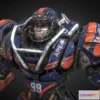 1534668 - PBR Game 3D Models - Mechanic Football Player 3D Max