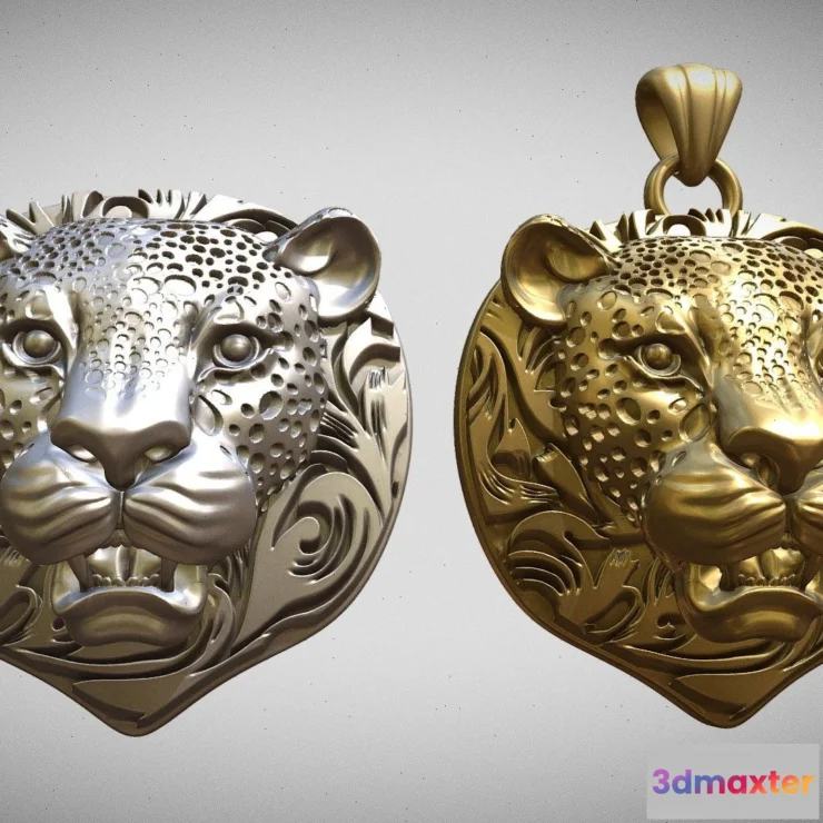 1534676 - PBR Game 3D Models - Medallion Jaguar For Casting 3D Max