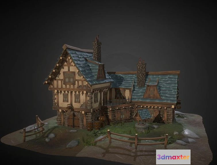 1534718 - PBR Game 3D Models - Medieval Tavern 3D Max