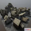 1534722 - PBR Game 3D Models - Medieval Town Kitbash 3D Max