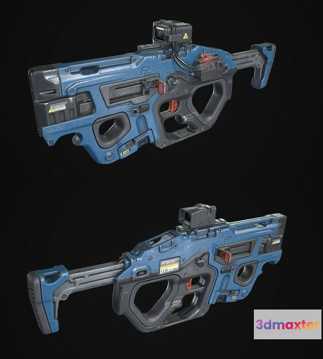 1534750 - PBR Game 3D Models - MegaVolt SMG 3D Max