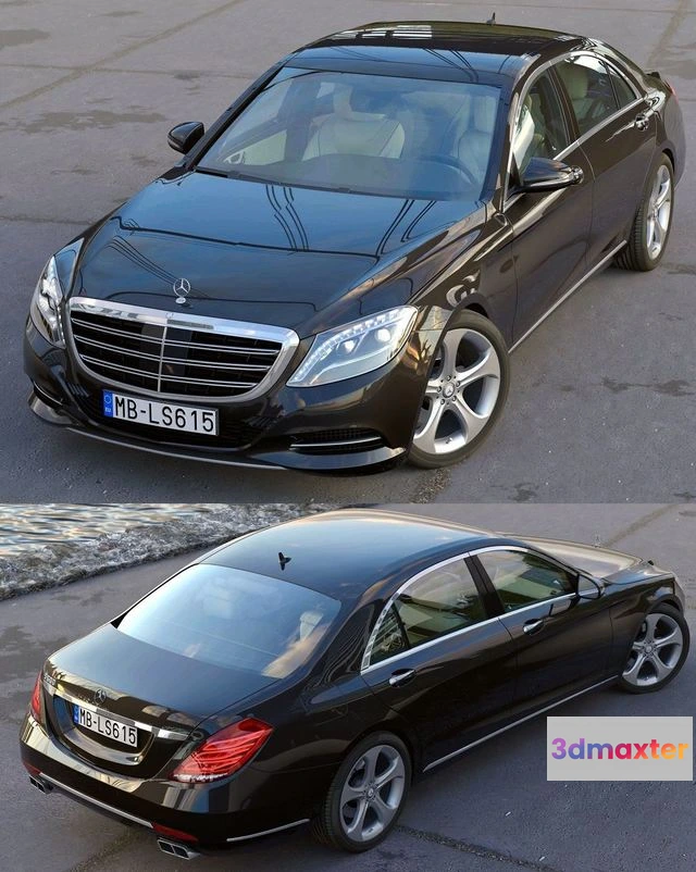 1534772 - PBR Game 3D Models - Mercedes Benz S-Class LWB 2017 3D Max