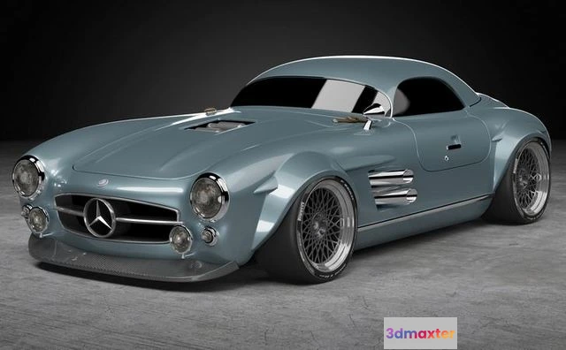 1534778 - PBR Game 3D Models - Mercedes-Benz 300 SL Restomod 3D Max