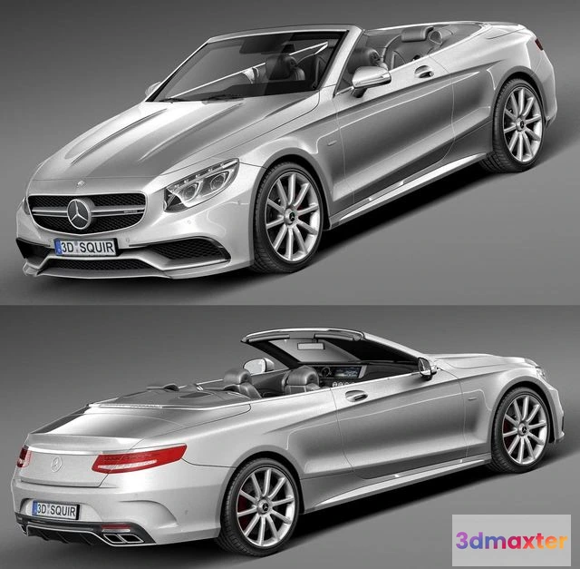 1534788 - PBR Game 3D Models - Mercedes-Benz S63 AMG Cabriolet 2017 3D Max