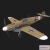1534806 - PBR Game 3D Models - Messerschmitt Bf109f4 Trop 9 Jg53 3D Max