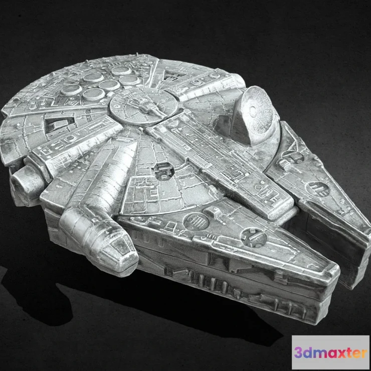 1534814 - PBR Game 3D Models - Metalic Millenium Falcon Star Wars 3D Max