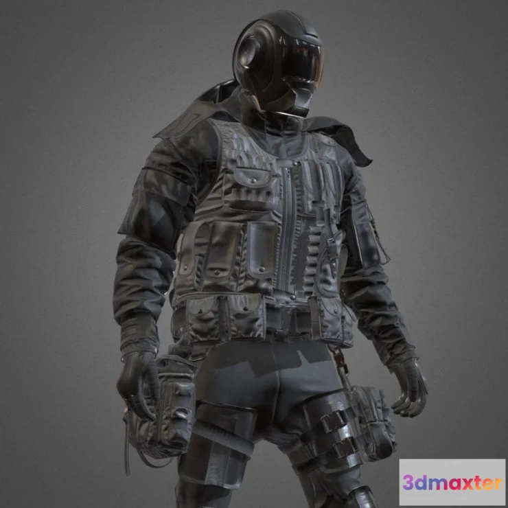 1534844 - PBR Game 3D Models - Military Outfit 5 Rigged Ue5 Blender 3D Max