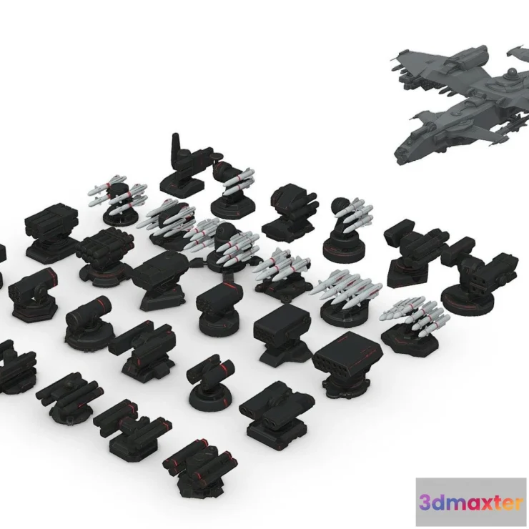 1534872 - PBR Game 3D Models - Missile Rocket Launcher Pack 3D Max