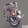 1534918 - PBR Game 3D Models - Monocycle 3D Max