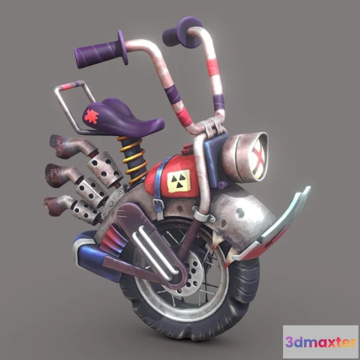 1534918 - PBR Game 3D Models - Monocycle 3D Max