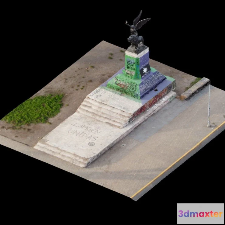1534926 - PBR Game 3D Models - Monumento Baquedano 3D Max