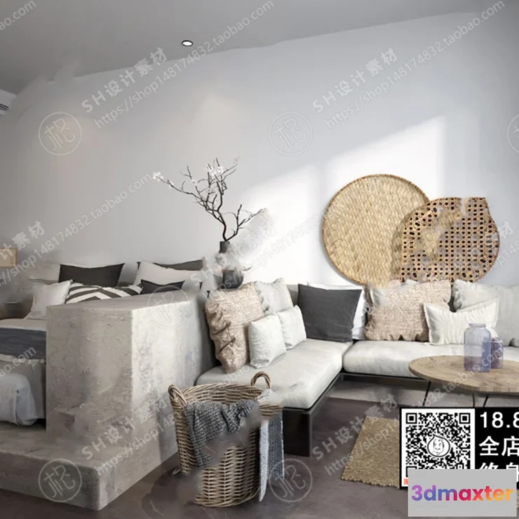 1249632 - 3D SCENES - WABI SABI STYLE - VRAY  CORONA - 3D MODEL - 5940