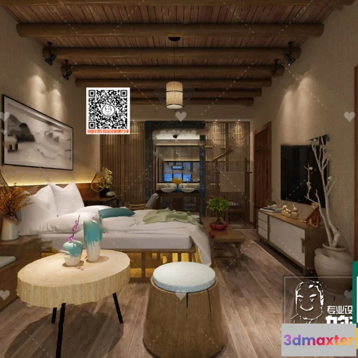 1249704 - 3D SCENES - WABI SABI STYLE - VRAY  CORONA - 3D MODEL - 5976