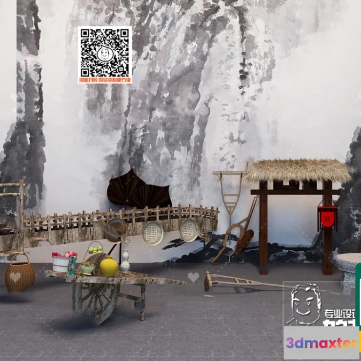 1249788 - 3D SCENES - WABI SABI STYLE - VRAY  CORONA - 3D MODEL - 6018