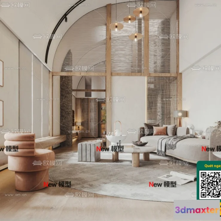 1249838 - 3D SCENES - WABI SABI STYLE - VRAY  CORONA - 3D MODEL - 6043