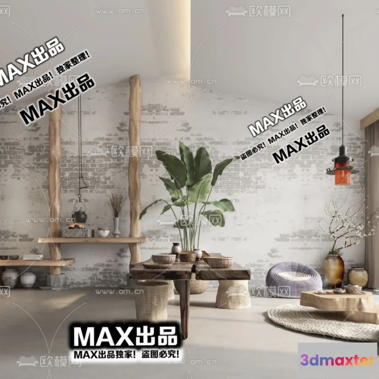 1249866 - 3D SCENES - WABI SABI STYLE - VRAY  CORONA - 3D MODEL - 6057