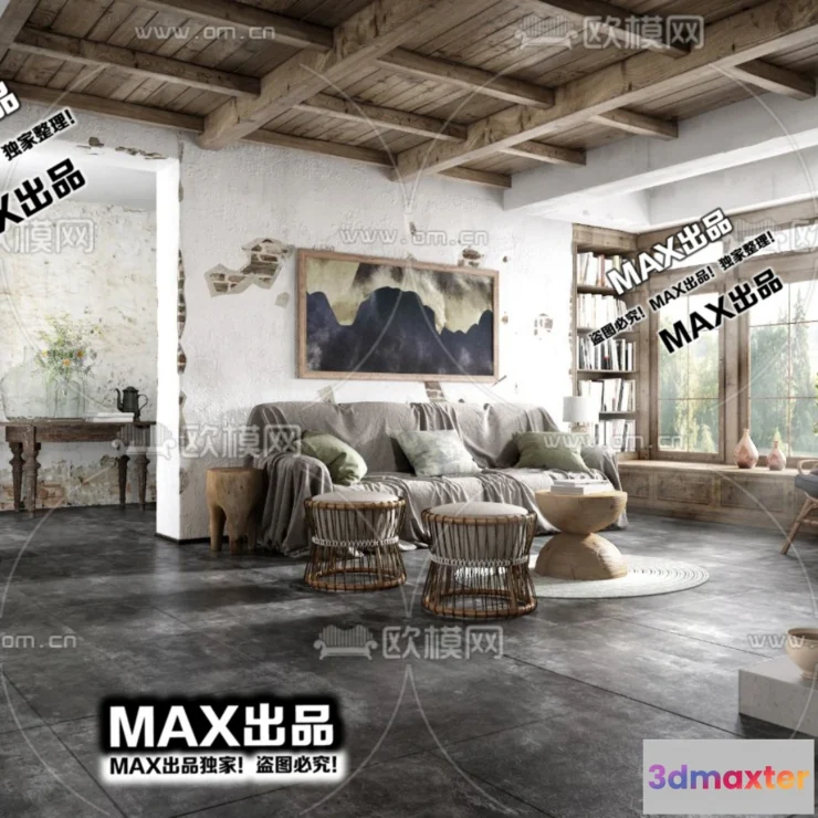 1249870 - 3D SCENES - WABI SABI STYLE - VRAY  CORONA - 3D MODEL - 6059