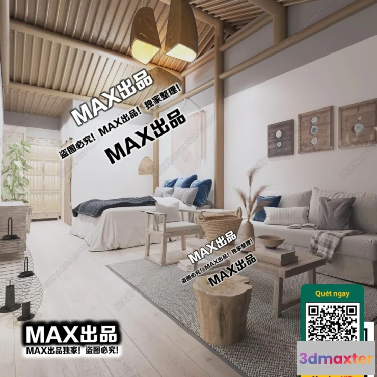 1249934 - 3D SCENES - WABI SABI STYLE - VRAY  CORONA - 3D MODEL - 6091