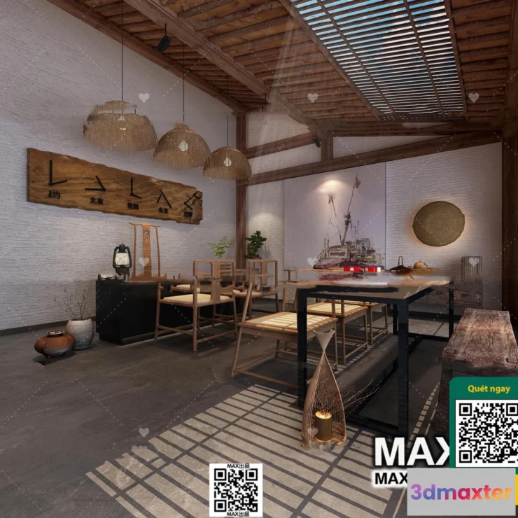 1249980 - 3D SCENES - WABI SABI STYLE - VRAY  CORONA - 3D MODEL - 6114