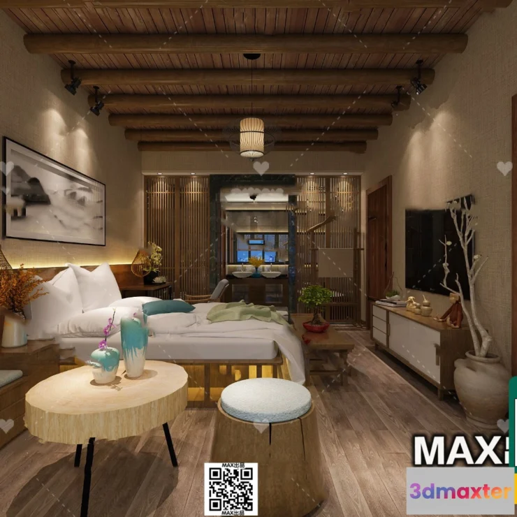 1250024 - 3D SCENES - WABI SABI STYLE - VRAY  CORONA - 3D MODEL - 6136