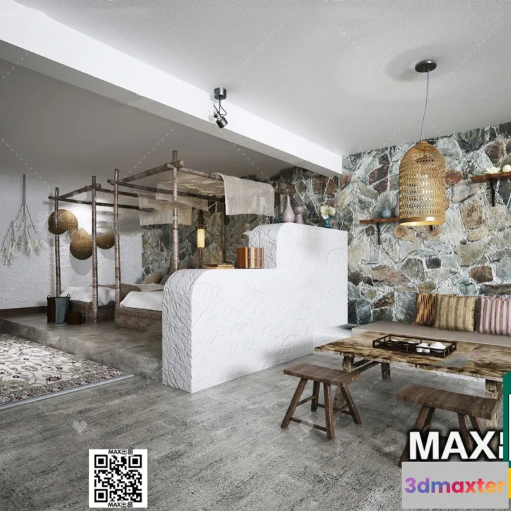 1250060 - 3D SCENES - WABI SABI STYLE - VRAY  CORONA - 3D MODEL - 6154