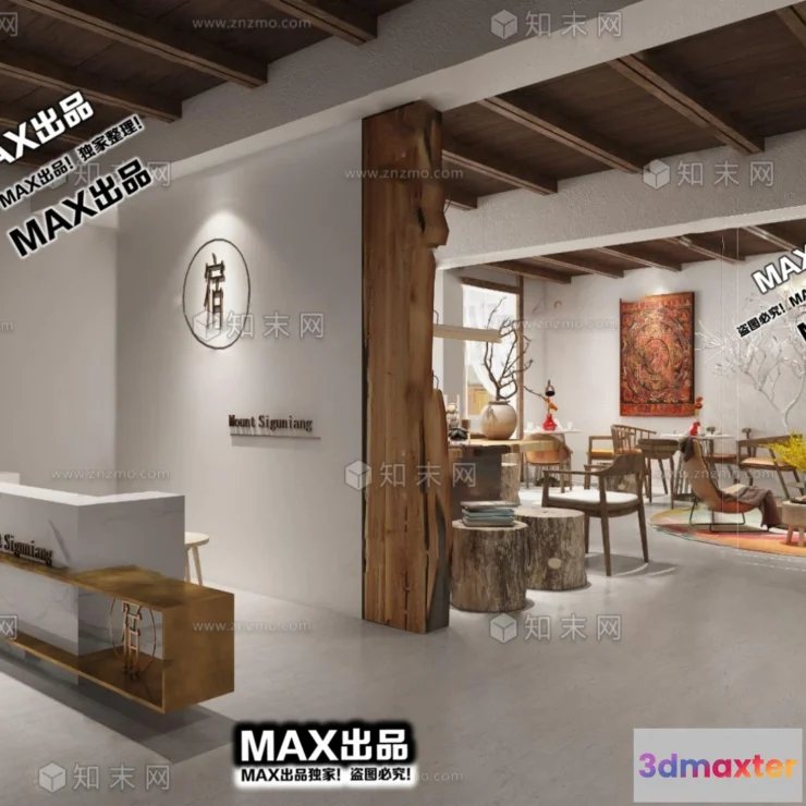 1250084 - 3D SCENES - WABI SABI STYLE - VRAY  CORONA - 3D MODEL - 6166