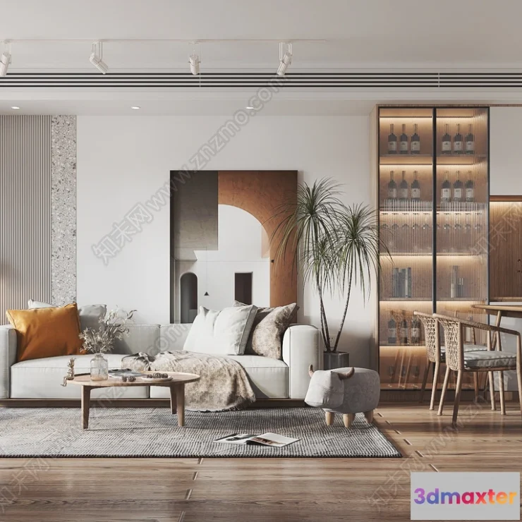 1250184 - 3D SCENES - WABI SABI STYLE - VRAY  CORONA - 3D MODEL - 6216