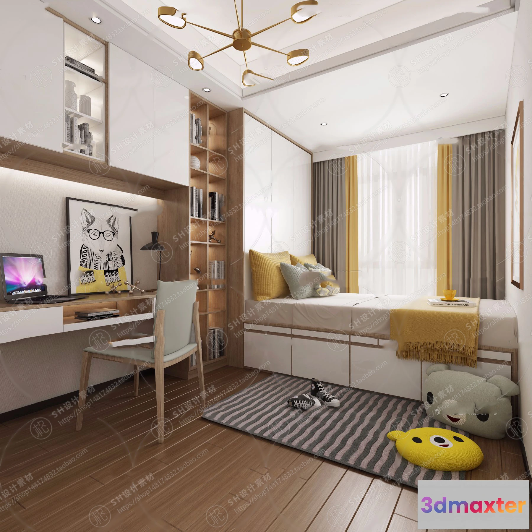 1114798 - CHILDREN ROOM 3D SCENES - VRAY RENDER - 02