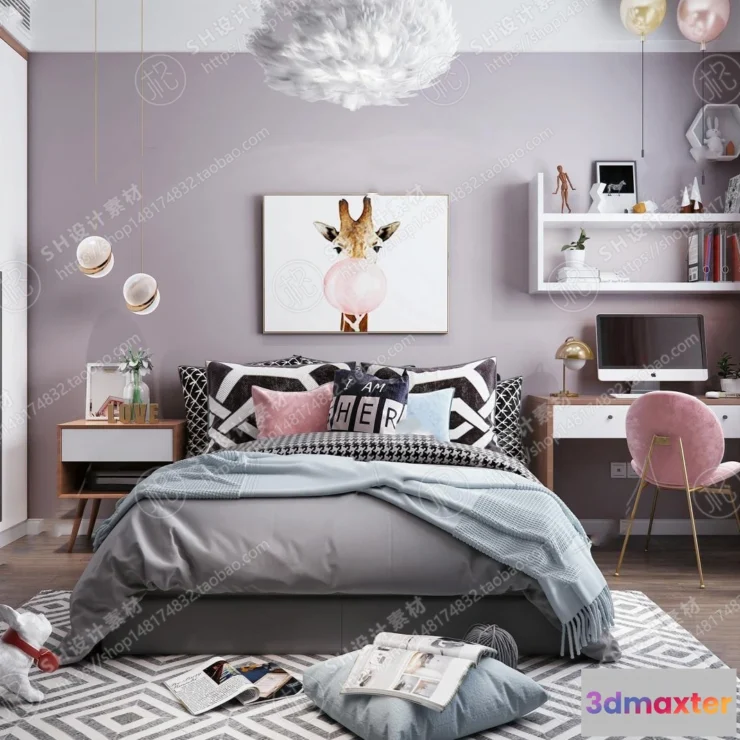 1114908 - CHILDREN ROOM 3D SCENES - VRAY RENDER - 57