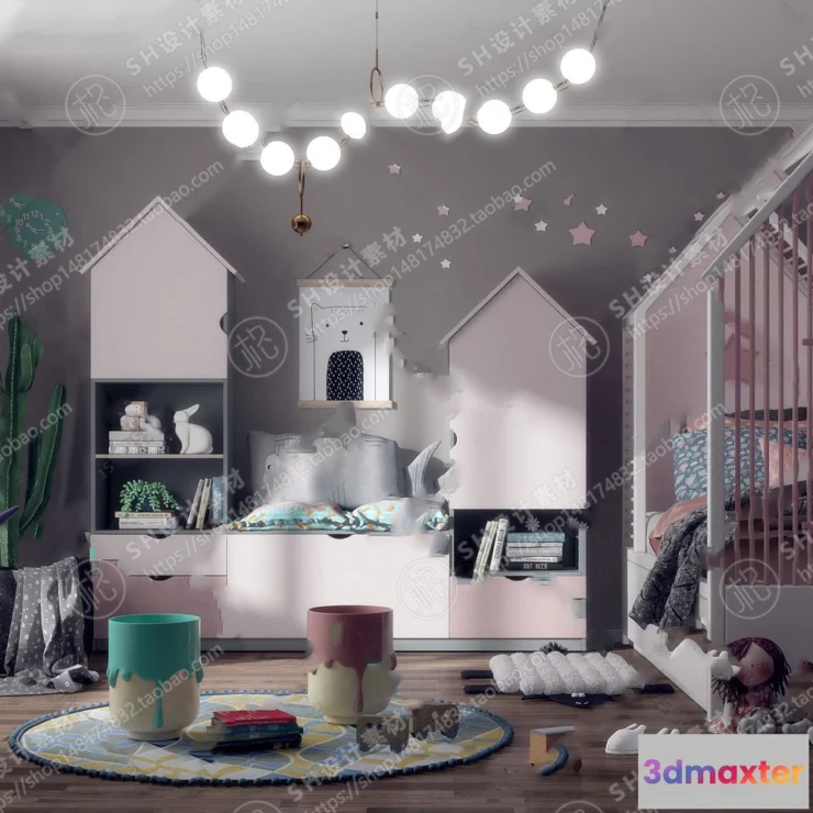 1114946 - CHILDREN ROOM 3D SCENES - VRAY RENDER - 76