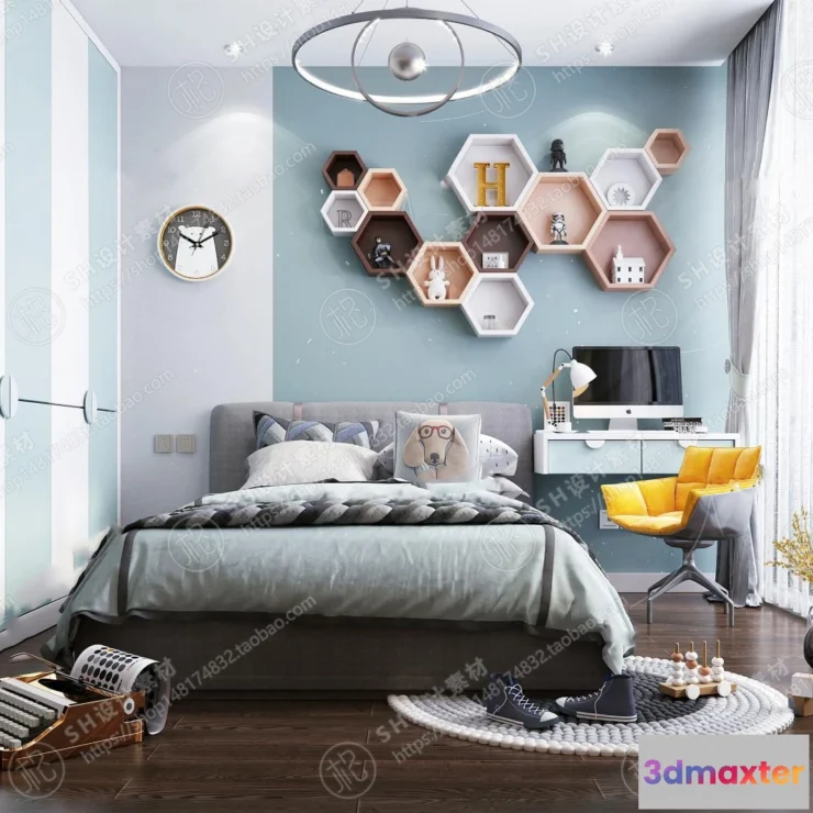 1114956 - CHILDREN ROOM 3D SCENES - VRAY RENDER - 81