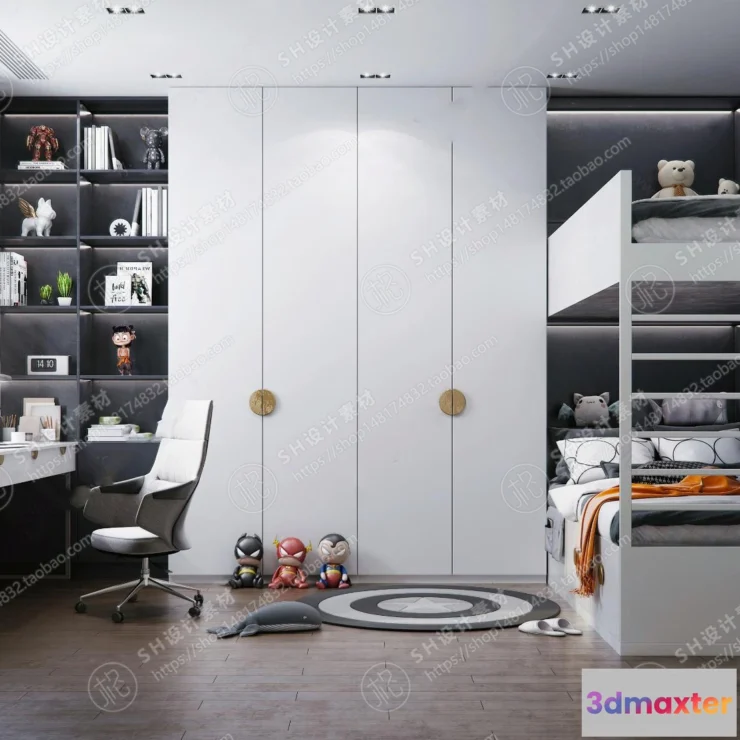 1114984 - CHILDREN ROOM 3D SCENES - VRAY RENDER - 95