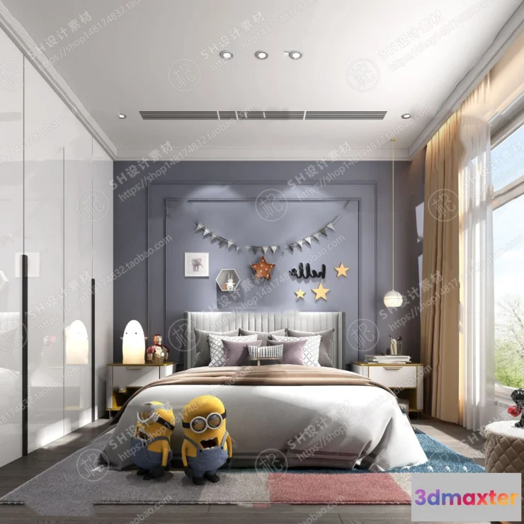 1114994 - CHILDREN ROOM 3D SCENES - VRAY RENDER - 100