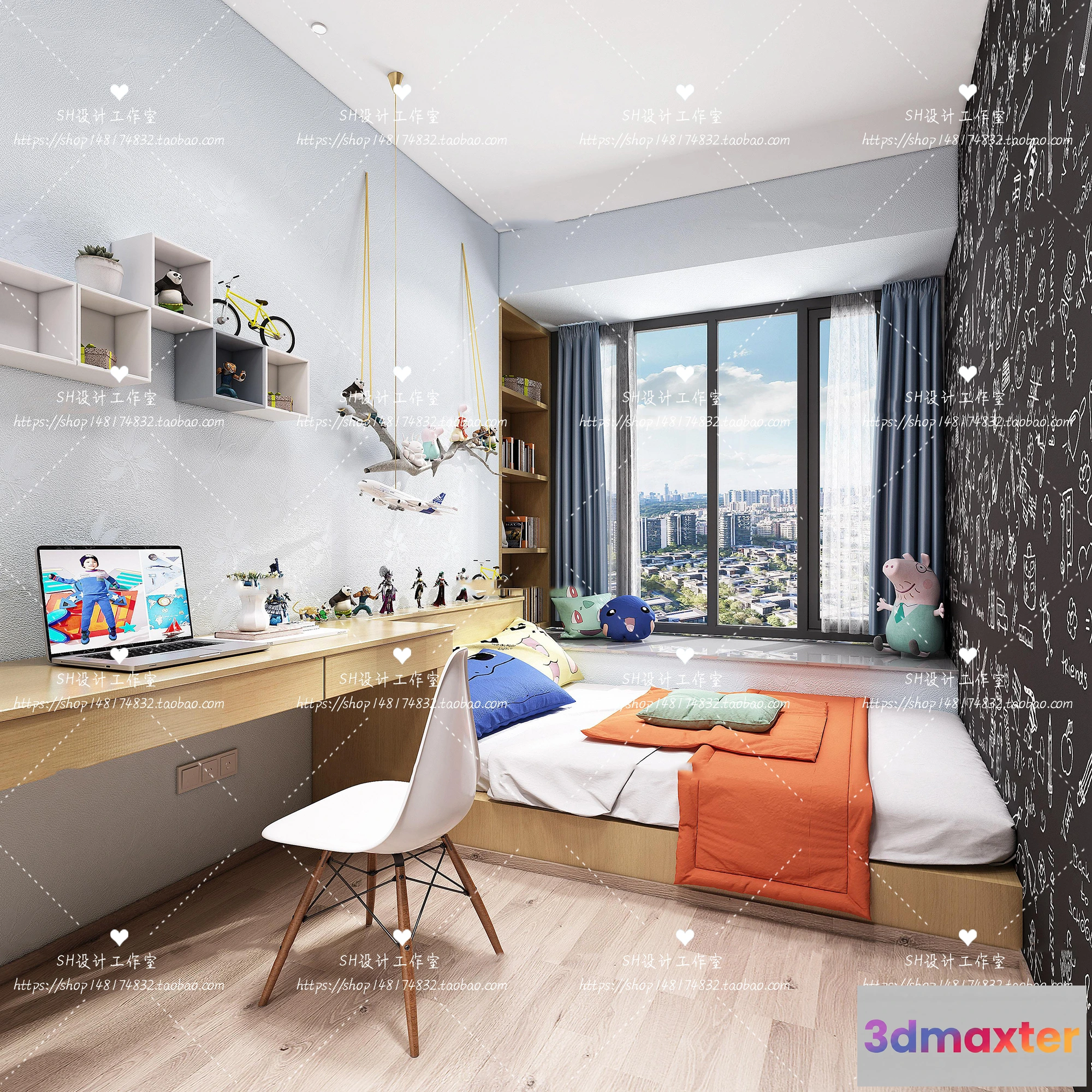 1115218 - CHILDREN ROOM 3D SCENES - VRAY RENDER - 212