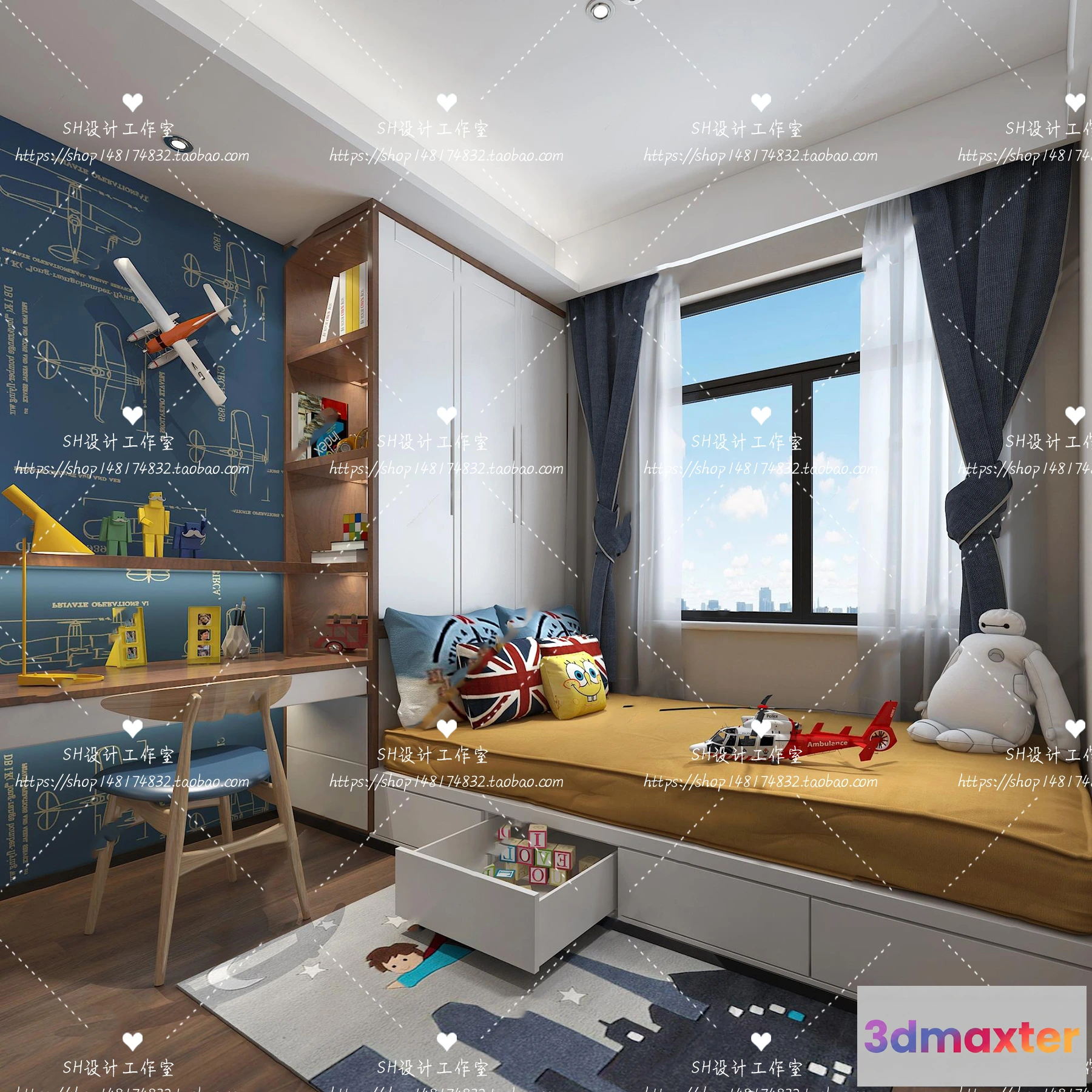 1115238 - CHILDREN ROOM 3D SCENES - VRAY RENDER - 222
