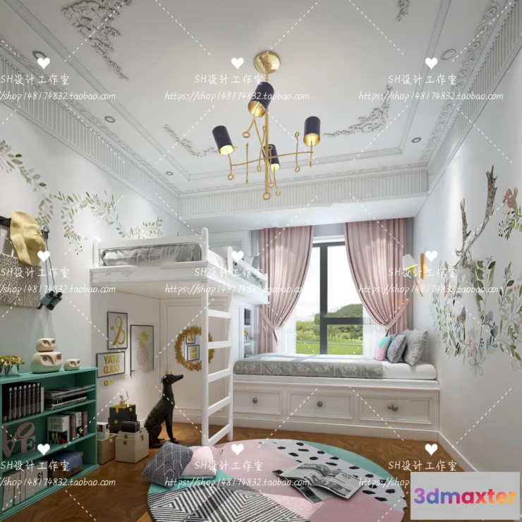 1115252 - CHILDREN ROOM 3D SCENES - VRAY RENDER - 229