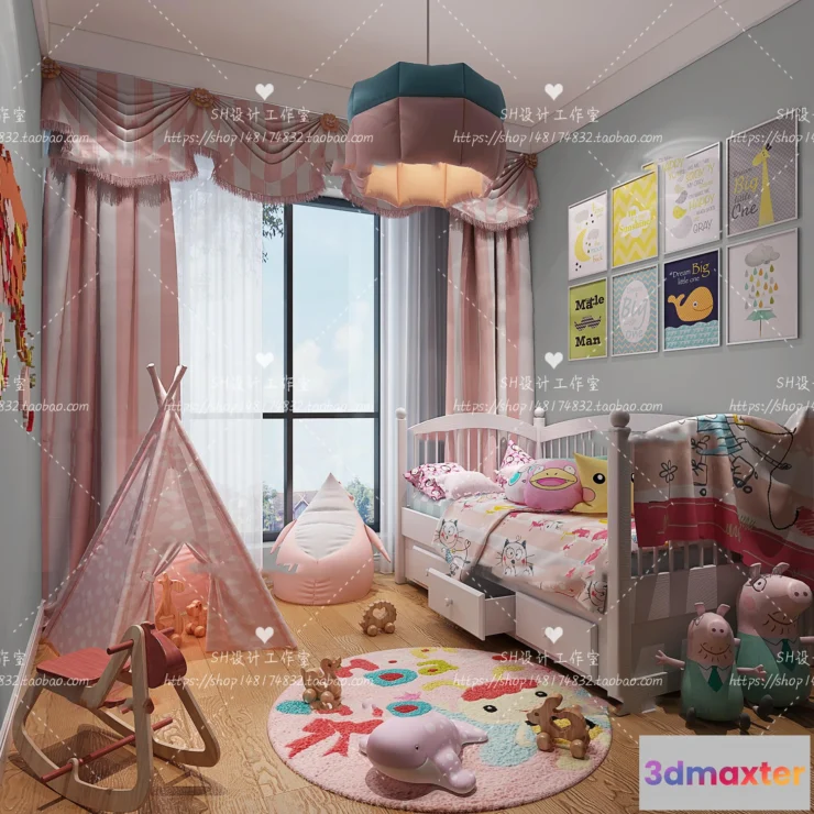 1115360 - CHILDREN ROOM 3D SCENES - VRAY RENDER - 283