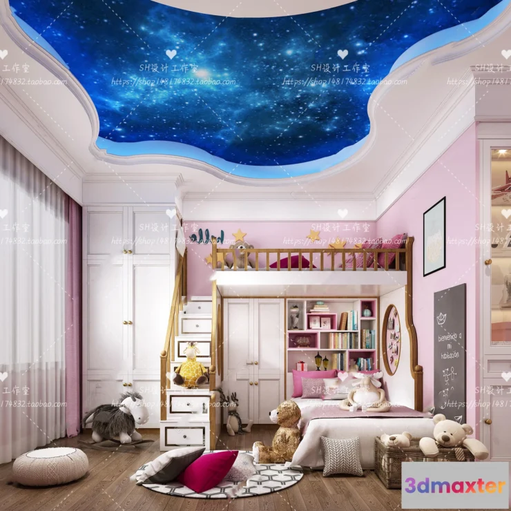 1115400 - CHILDREN ROOM 3D SCENES - VRAY RENDER - 303