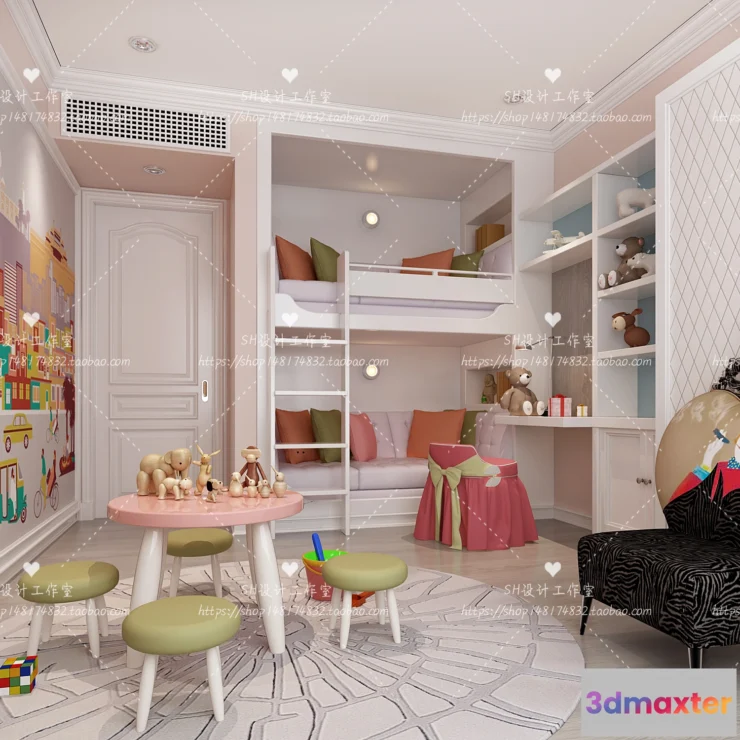 1115418 - CHILDREN ROOM 3D SCENES - VRAY RENDER - 312