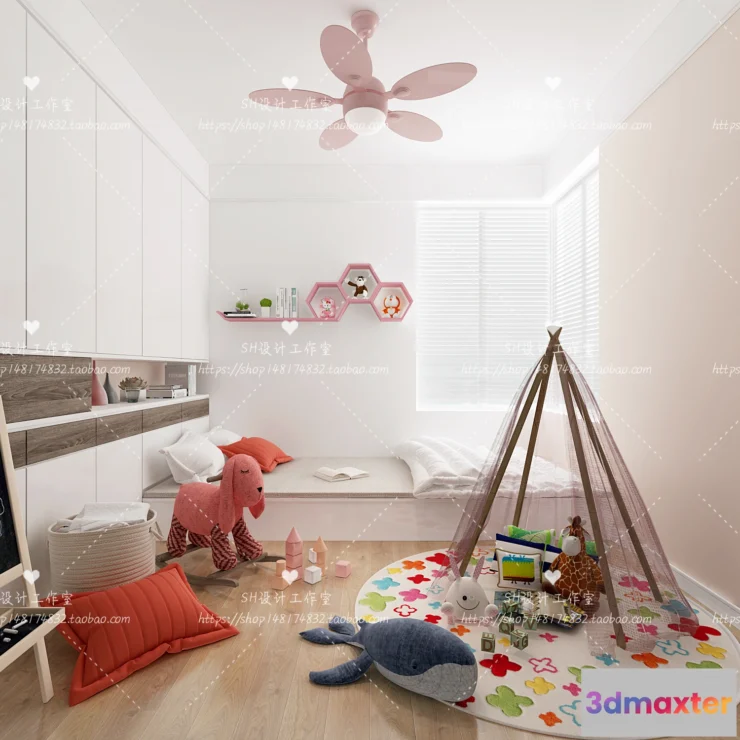 1115432 - CHILDREN ROOM 3D SCENES - VRAY RENDER - 319