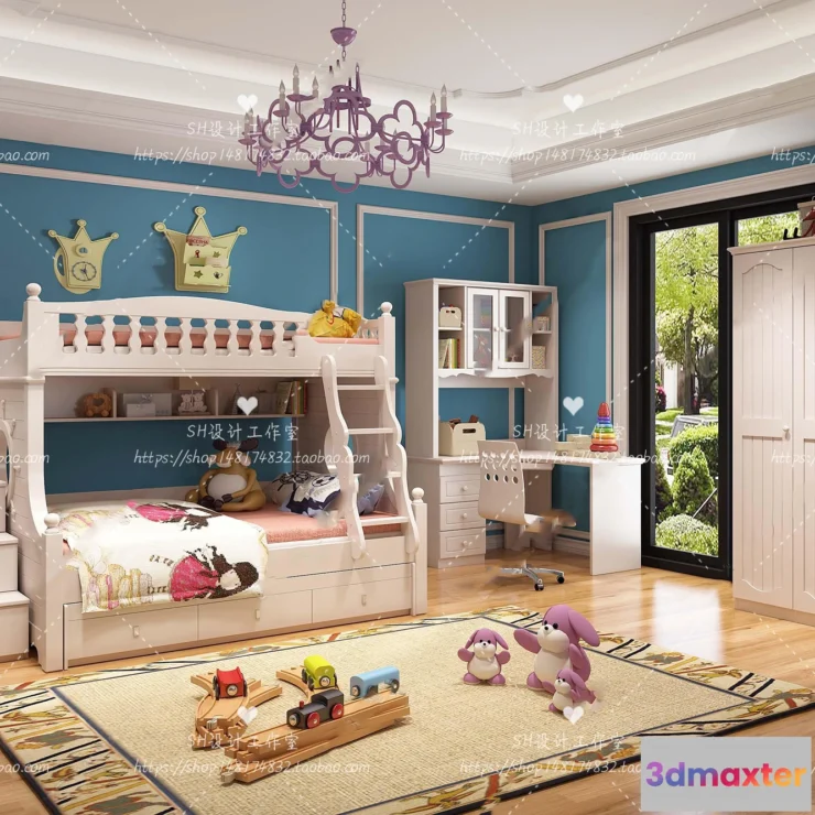 1115436 - CHILDREN ROOM 3D SCENES - VRAY RENDER - 321