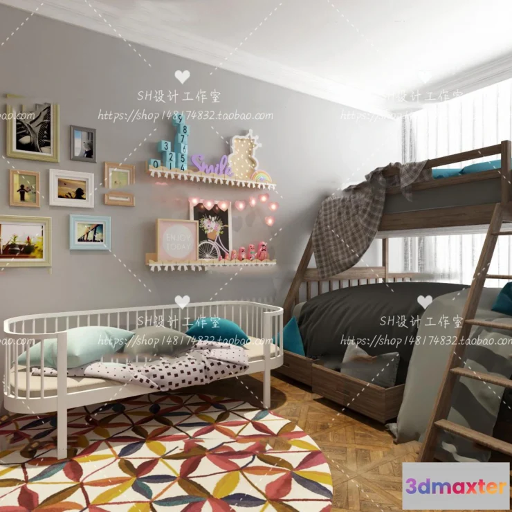 1115440 - CHILDREN ROOM 3D SCENES - VRAY RENDER - 323