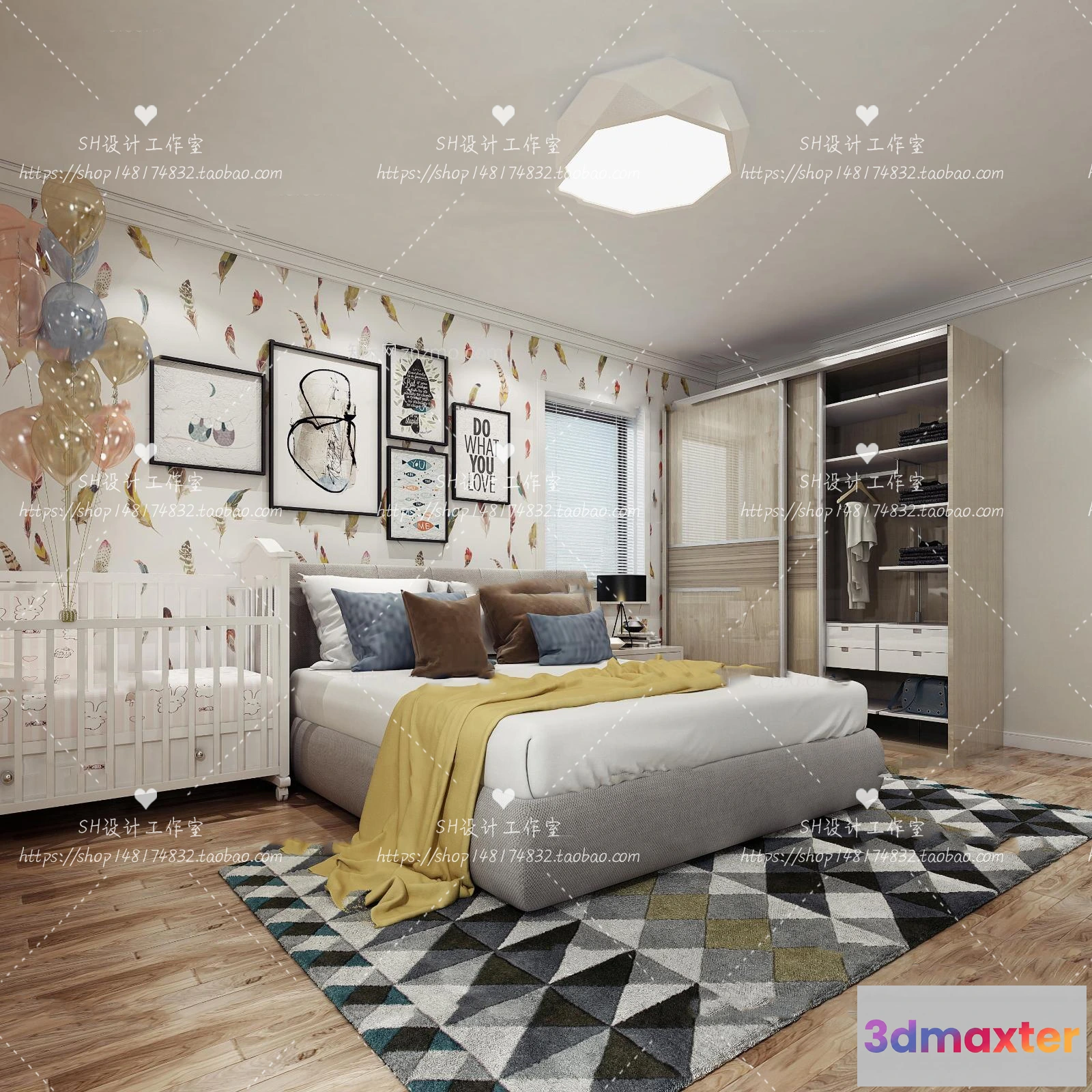 1115454 - CHILDREN ROOM 3D SCENES - VRAY RENDER - 330