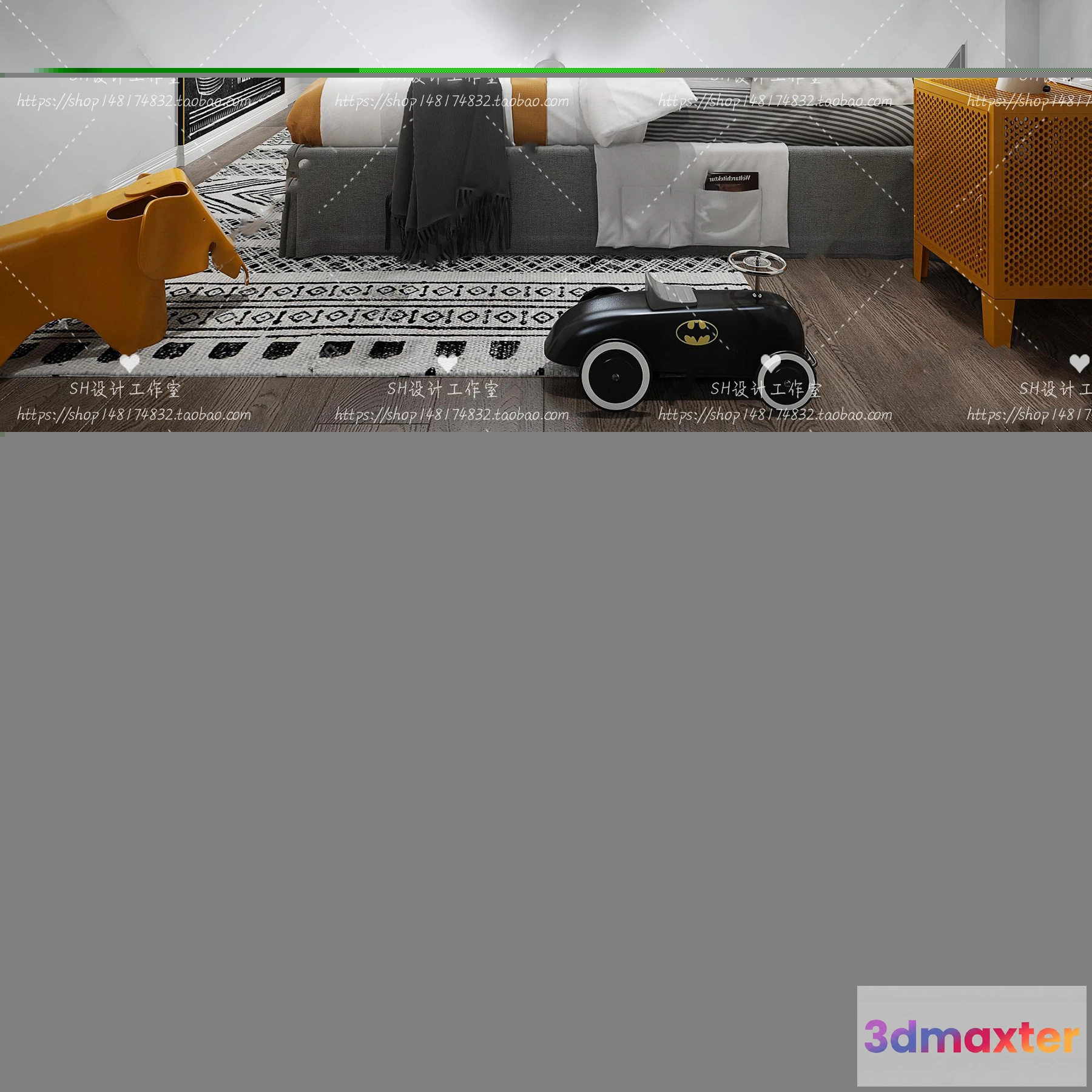 1115460 - CHILDREN ROOM 3D SCENES - VRAY RENDER - 333