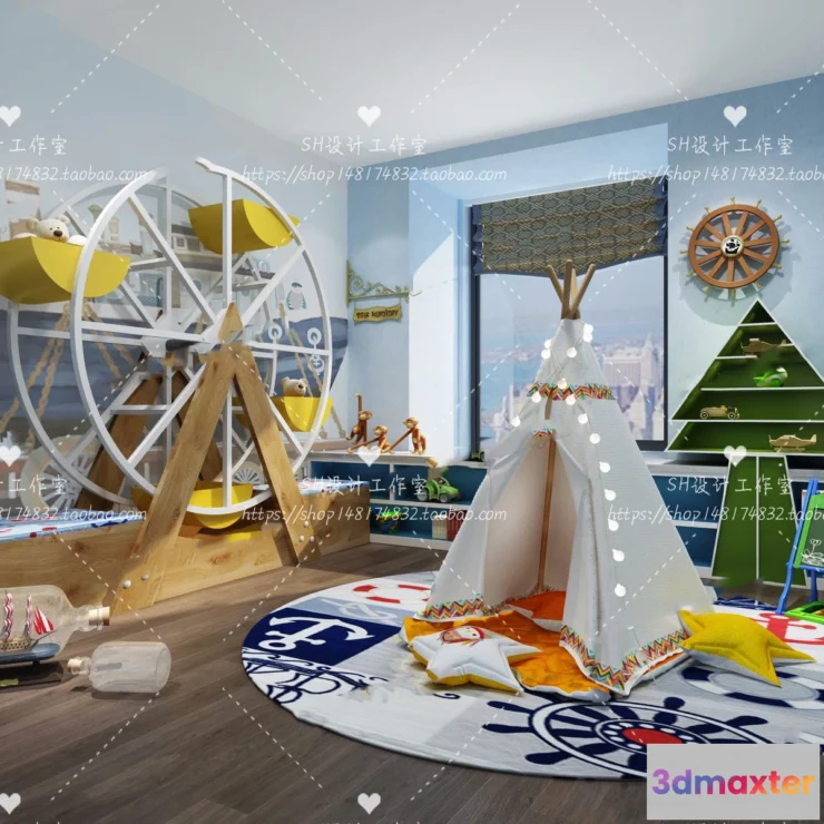 1115462 - CHILDREN ROOM 3D SCENES - VRAY RENDER - 334