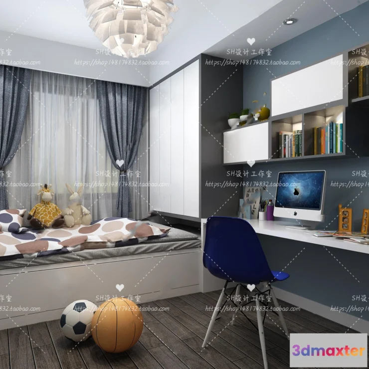 1115474 - CHILDREN ROOM 3D SCENES - VRAY RENDER - 340