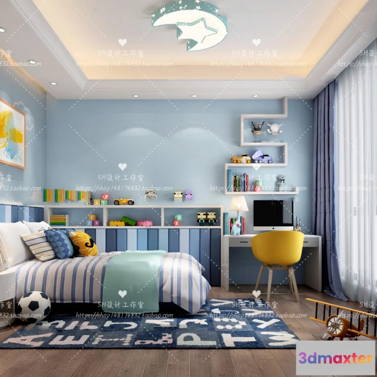 1115482 - CHILDREN ROOM 3D SCENES - VRAY RENDER - 344